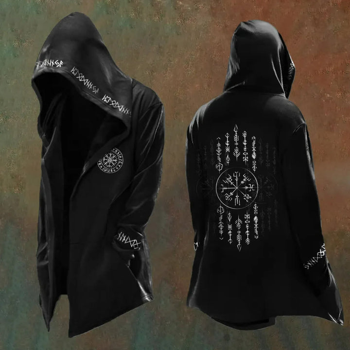 WorldNorse Men's Viking Vegvisir Rune Hooded Jacket - US/UK/AU48,EU58 (4XL) - image 1