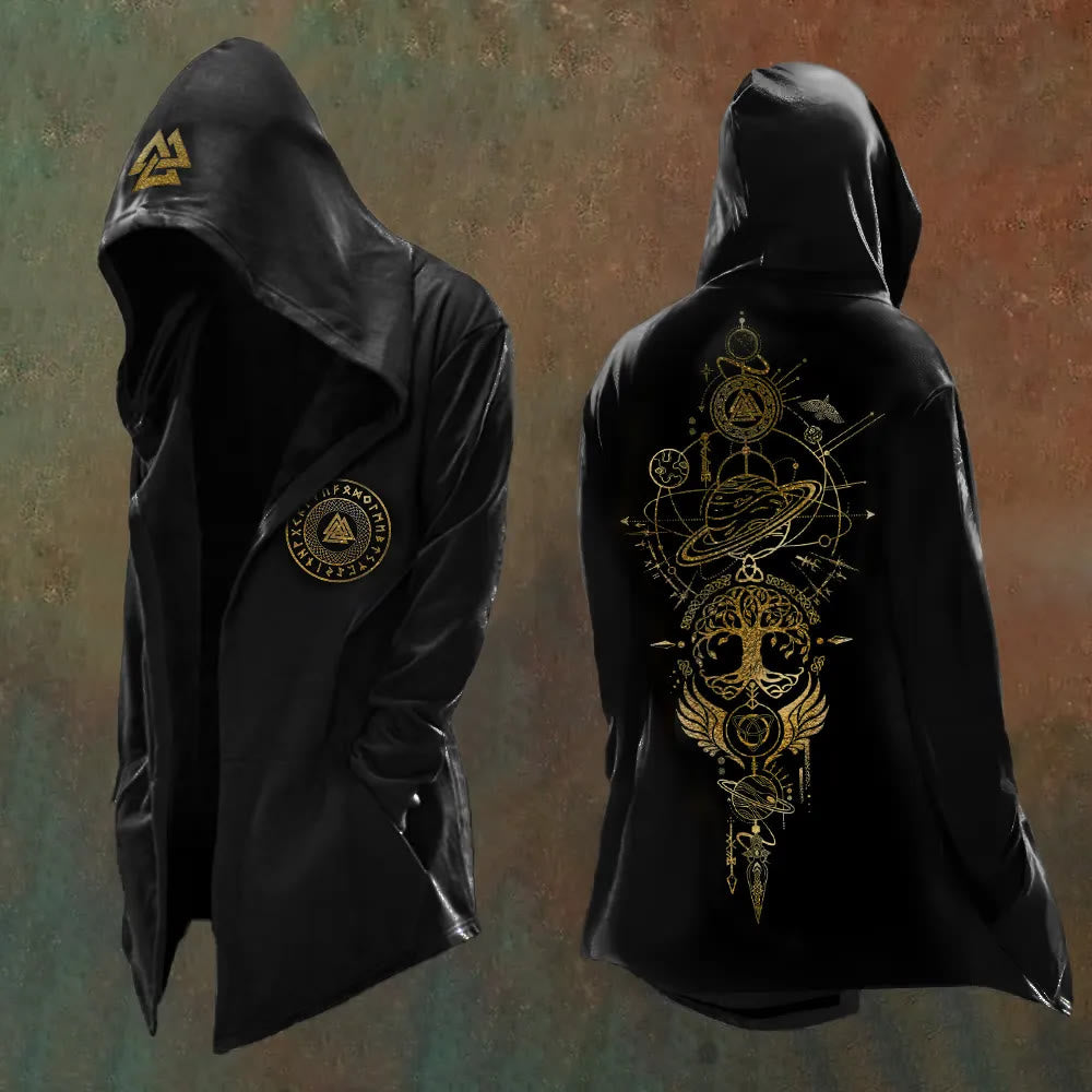 WorldNorse Yggdrasil Celtic Knot Planet Hooded Jacket - US/UK/AU48,EU58 (4XL) - image 1