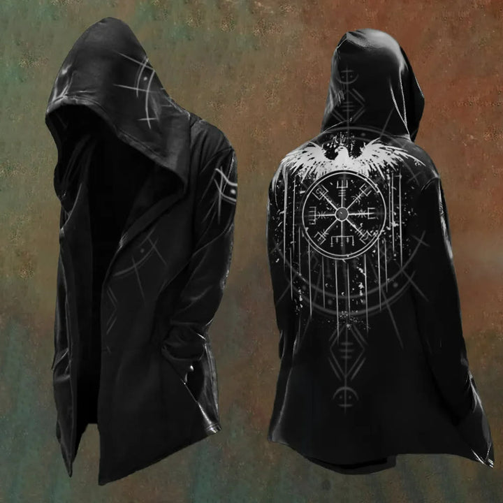 WorldNorse Viking Vegvisir Raven Hooded Jacket  - US/UK/AU48,EU58 (4XL) - image 1