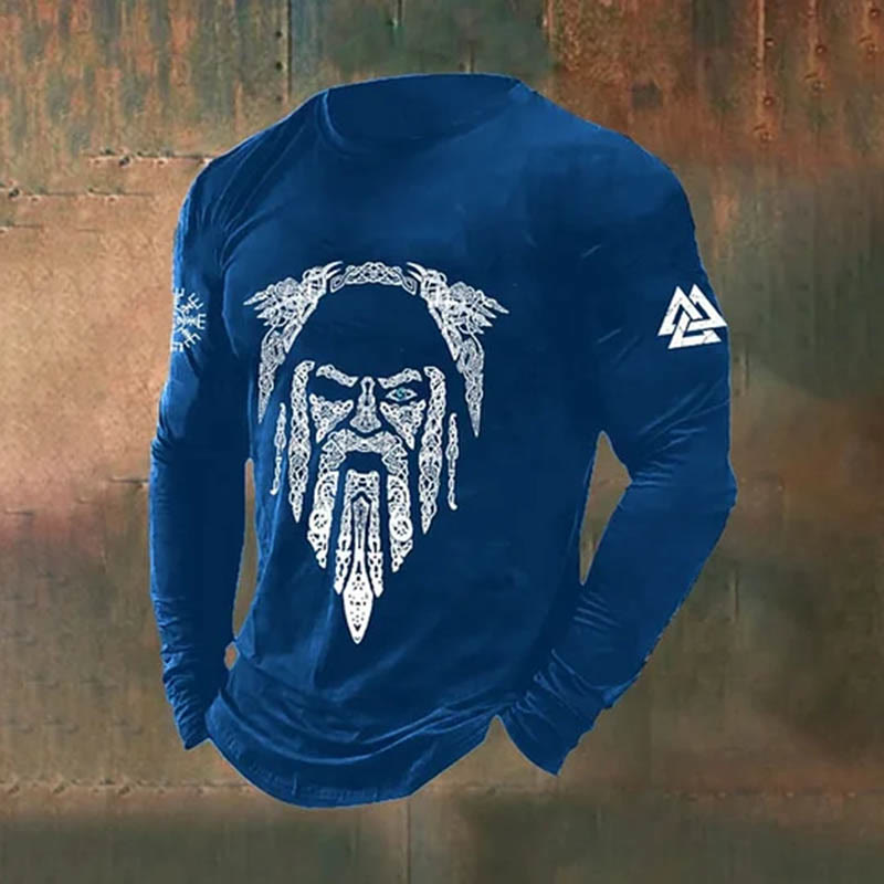 WorldNorse Eye Of Odin Warrior Raven Long T-shirt - Blue - US/UK/AU50,EU60 (5XL) - image 2