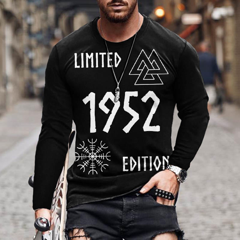 WorldNorse Nineteen Fifty Two Helm Of Awe Valknut Long T-shirt - US/UK/AU50,EU60 (5XL) - image 1