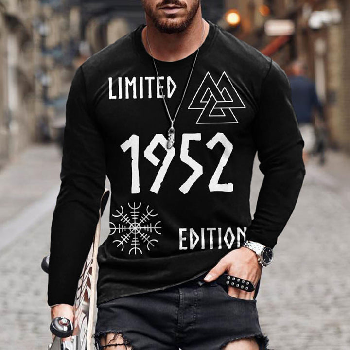 WorldNorse Nineteen Fifty Two Helm Of Awe Valknut Long T-shirt - US/UK/AU50,EU60 (5XL) - image 1