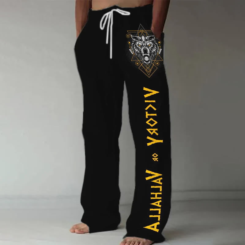 WorldNorse Viking Wolf Victory Or Valhalla Casual Pants - US/UK/AU52,EU62 (6XL) - image 1