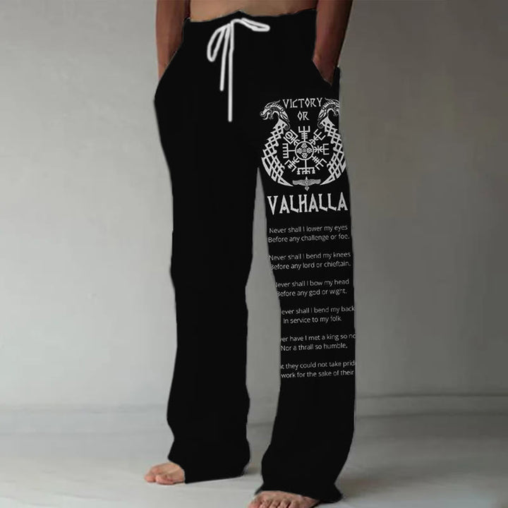 WorldNorse Norse Dragon Vegvisir Raven Verse Casual Pants - US/UK/AU52,EU62 (6XL) - image 1