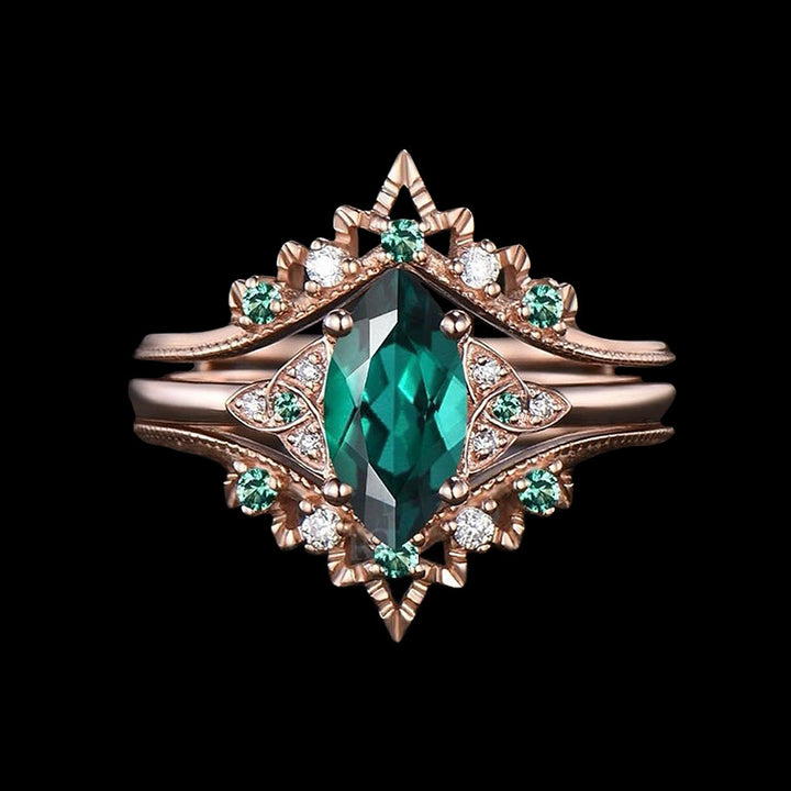 WorldNorse Eir's Emerald Grace Ring - AU Size T1/2 (US 10) - image 1