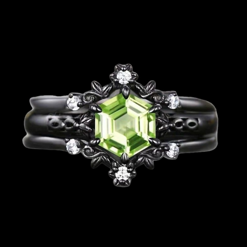 WorldNorse Bloom of Idunn Ring - Peridot - AU Size T1/2 (US 10) - image 1