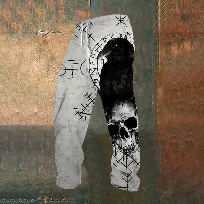 WorldNorse Gothic Raven Skull Sweatpants - US/UK/AU52,EU62 (6XL) - image 1