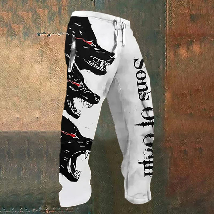 WorldNorse Roaring Wolves Sons Of Odin Sweatpants - US/UK/AU52,EU62 (6XL) - image 1