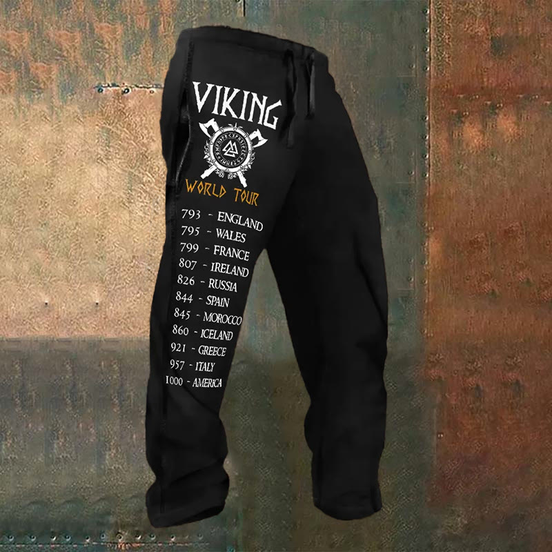 WorldNorse Viking Axe World Tour Valknut Sweatpants - US/UK/AU52,EU62 (6XL) - image 1