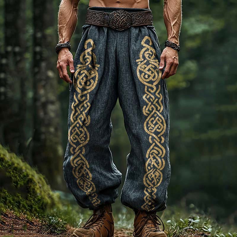 WorldNorse Viking Double Layered Celtic Knot Linen Pants - US/UK/AU50,EU60 (5XL) - image 0