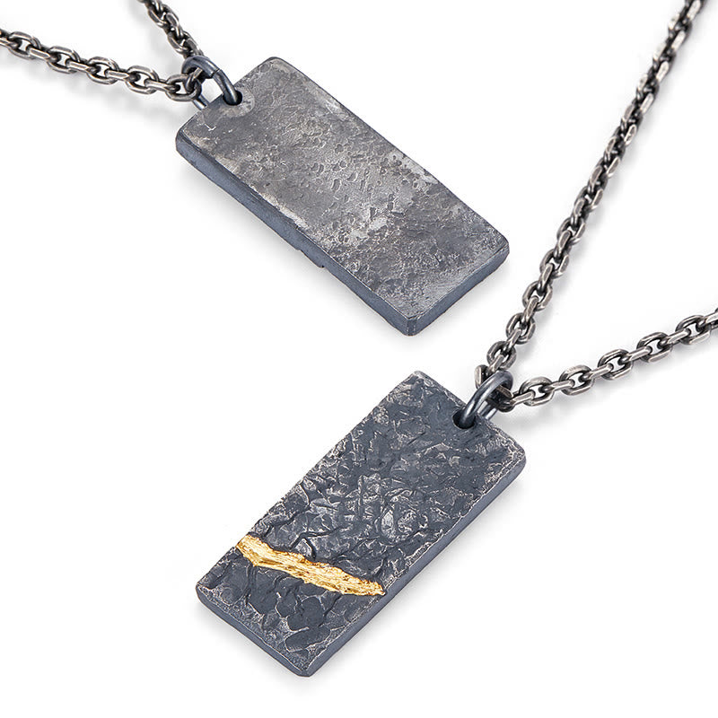 WorldNorse 999 Sterling Silver Dark Textured Rough Necklace - image 4