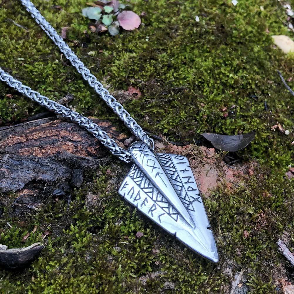 WorldNorse Odin's Spear head Gungnir Viking Arrowhead Necklace