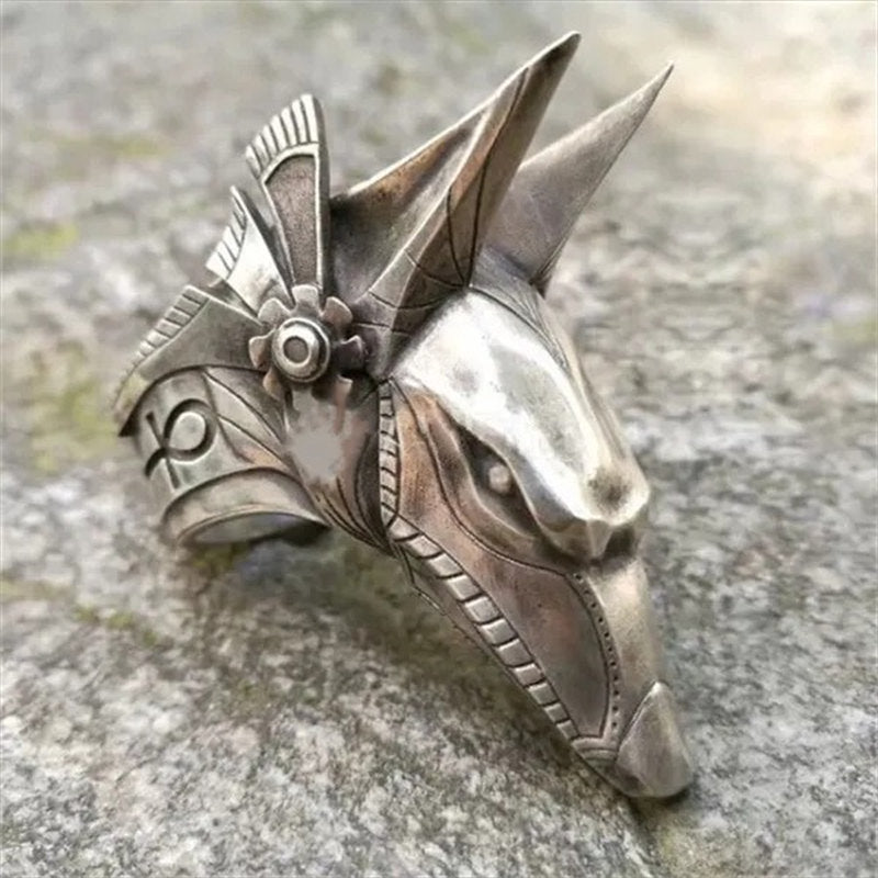 WorldNorse Vintage Anubis Egyptian Ring Punk Bier Ring - AU Size Z (US 13) - image 0