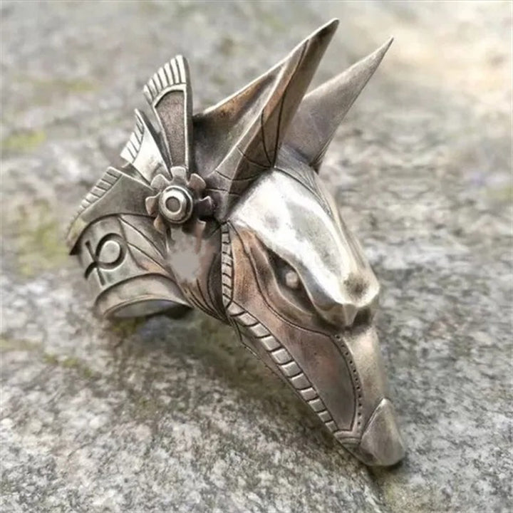 WorldNorse Vintage Anubis Egyptian Ring Punk Bier Ring - AU Size Z (US 13) - image 0