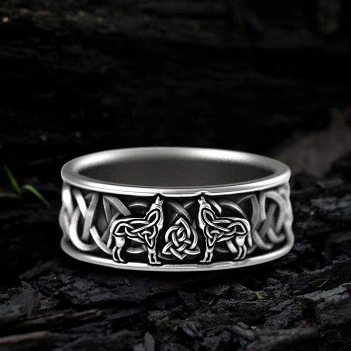 WorldNorse Fenris-wolf Stainless Steel Viking Ring - AU Size Y(US 12) - image 0