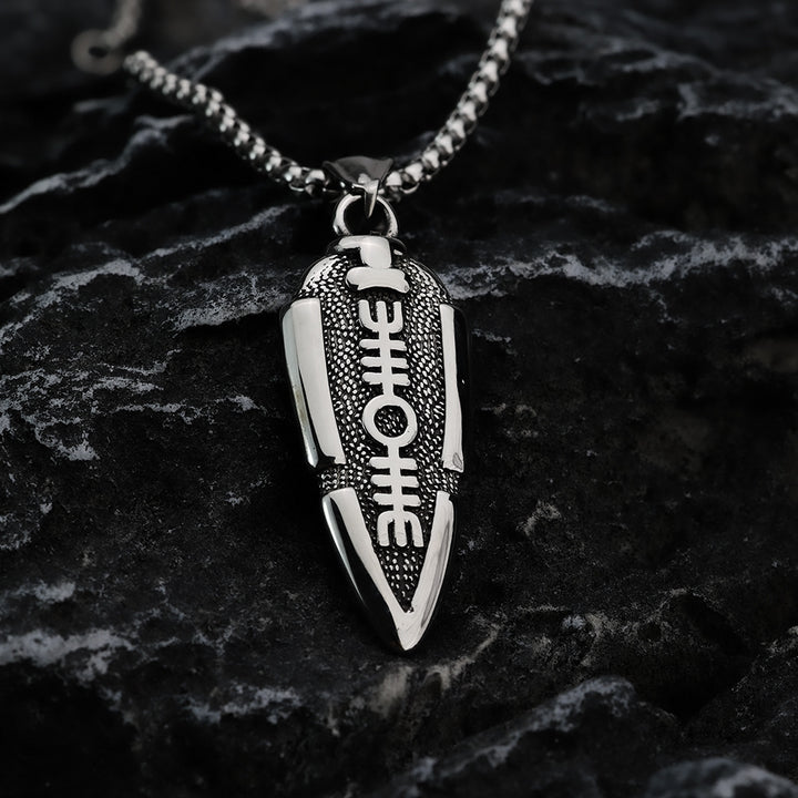 WorldNorse Solid Double Sided Odin’s Spear Valknut Amulet Necklace