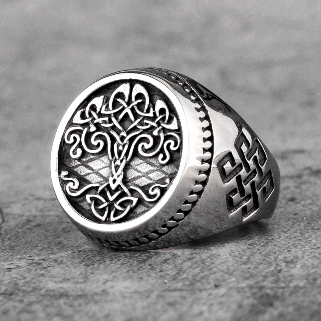 WorldNorse Vintage Stainless Steel Tree Of Life Ring - image 4