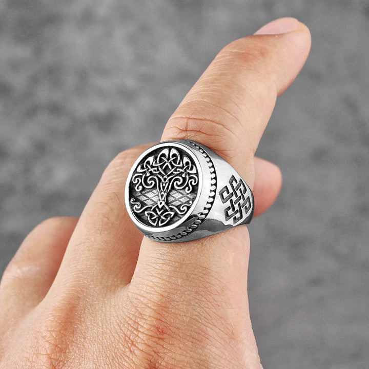 WorldNorse Vintage Stainless Steel Tree Of Life Ring - image 5