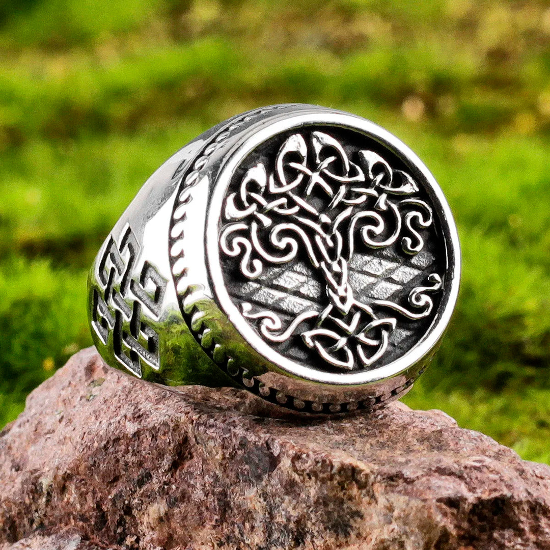 WorldNorse Vintage Stainless Steel Tree Of Life Ring - image 7