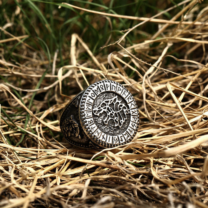 WorldNorse Fenrir Wolf Amulet Signet Viking Ring - image 4