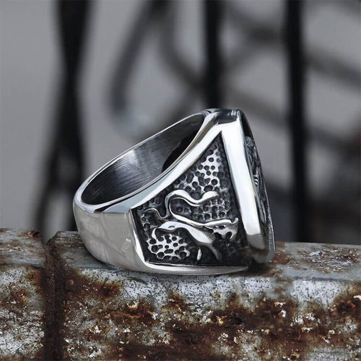 WorldNorse Growling Direwolf Stainless Steel Ring - image 6