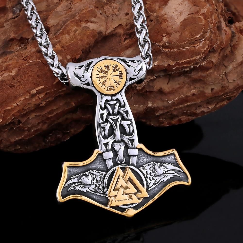WorldNorse Viking Celtic Knot Valknut Necklace