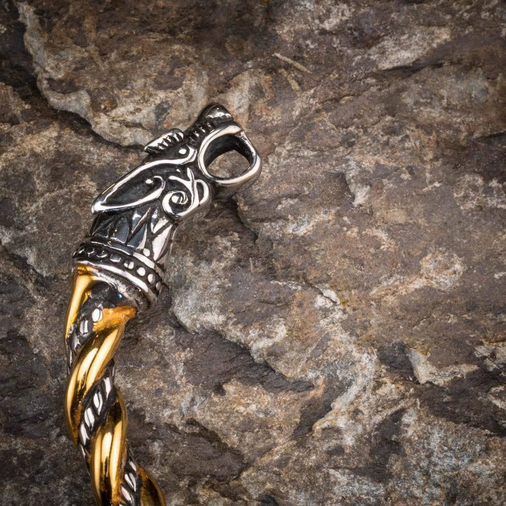 WorldNorse Norse Dual Head Dragon Bracelet - image 2