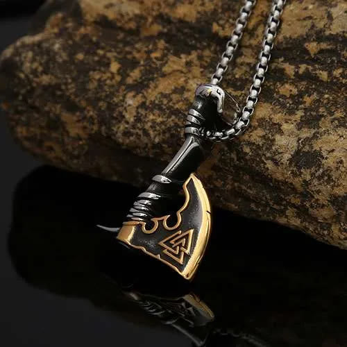 WorldNorse Viking Valknut Axe Necklace - image 7