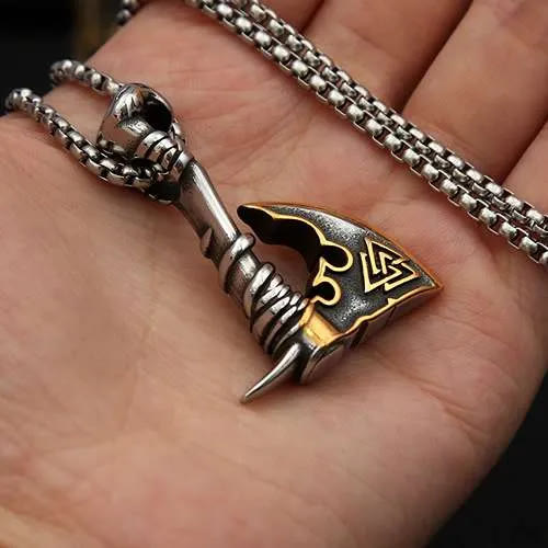 WorldNorse Viking Valknut Axe Necklace - image 8