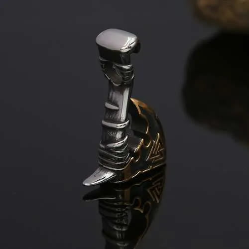 WorldNorse Viking Valknut Axe Necklace - image 9