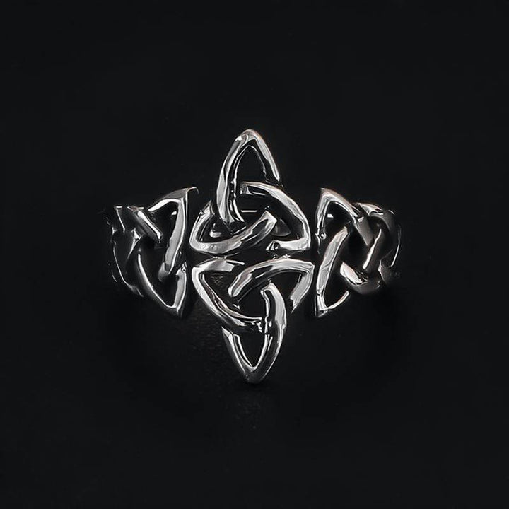 WorldNorse Celtic Knot Triple Horn Of Odin Ring - image 7
