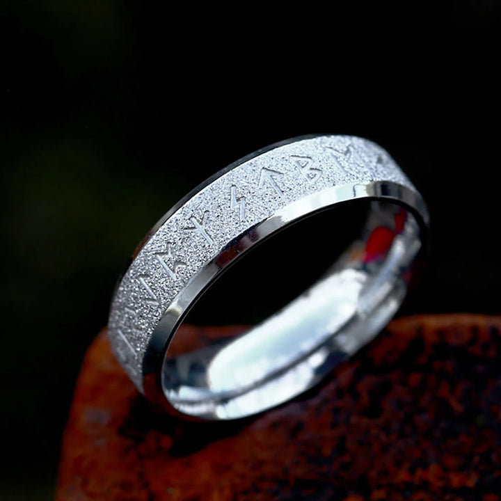 WorldNorse Round Simple Viking Rune Ring - Silver - 6mm - AU Size Z (US 13) - image 7