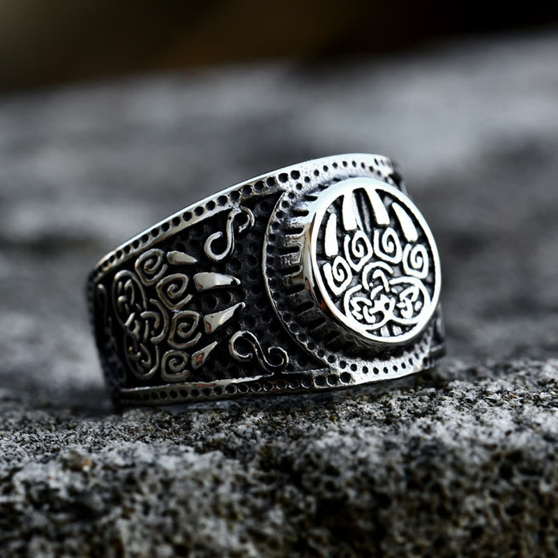 WorldNorse Bear Claw Stainless Steel Viking Ring - AU Size Z (US 13) - image 0