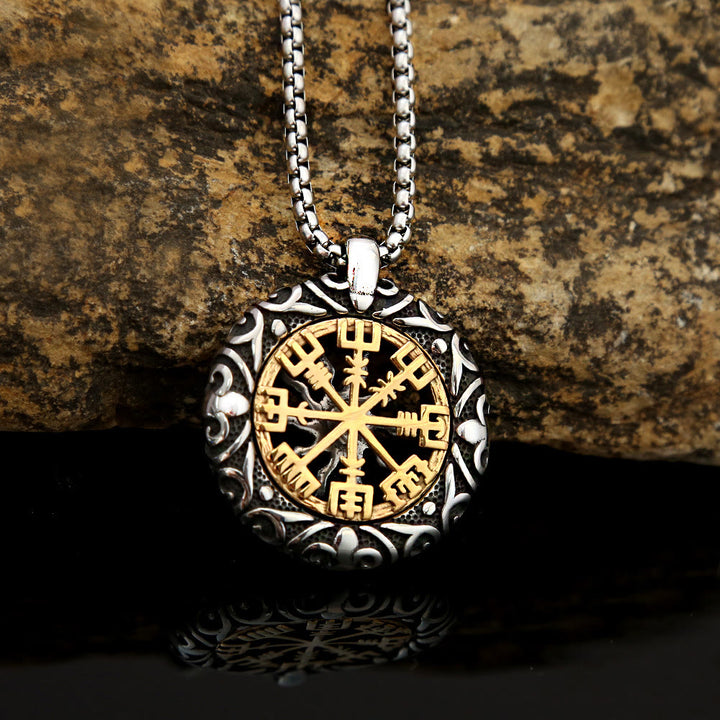 WorldNorse Nordic Rune Hollow Vegvisir Necklace