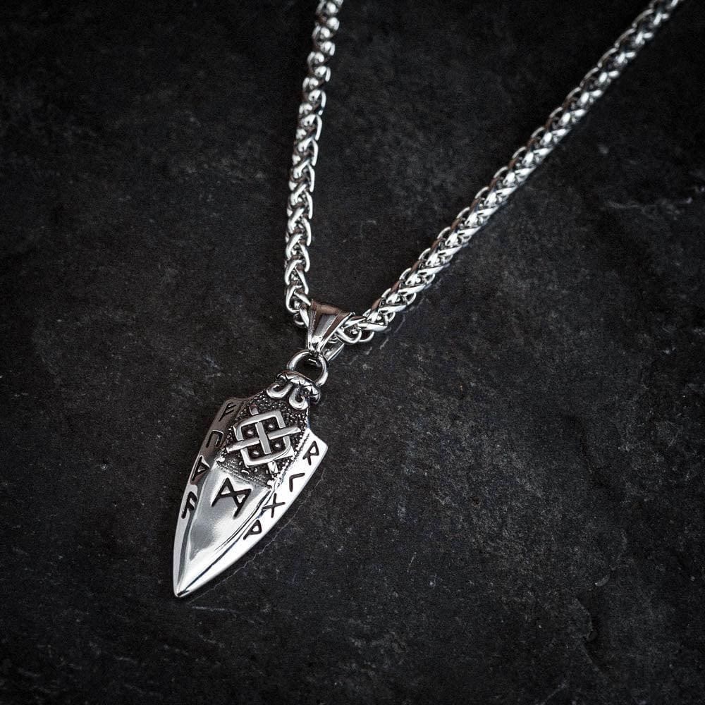 WorldNorse Spear Rune Triple Horn Of Odin Necklace - image 7