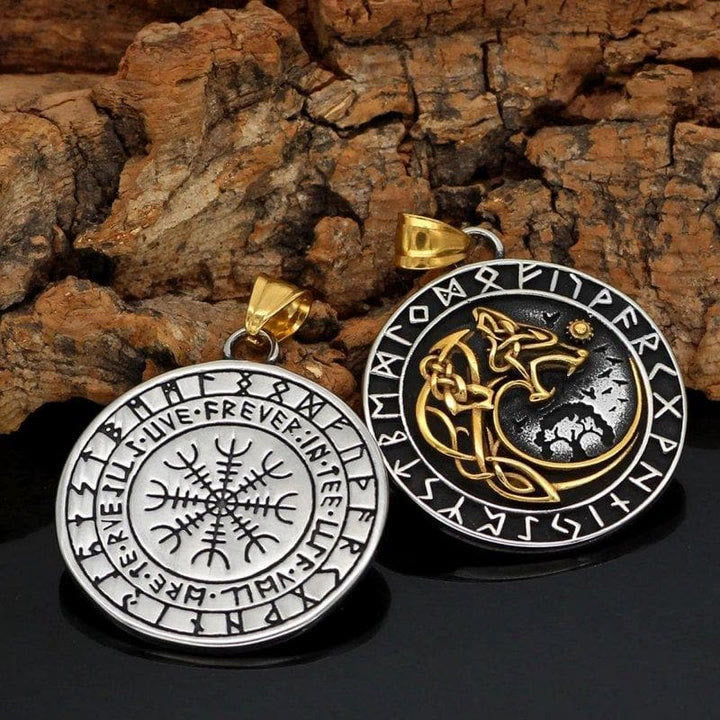 WorldNorse Wolf Head Rune Viking Fenrir Necklace - image 6