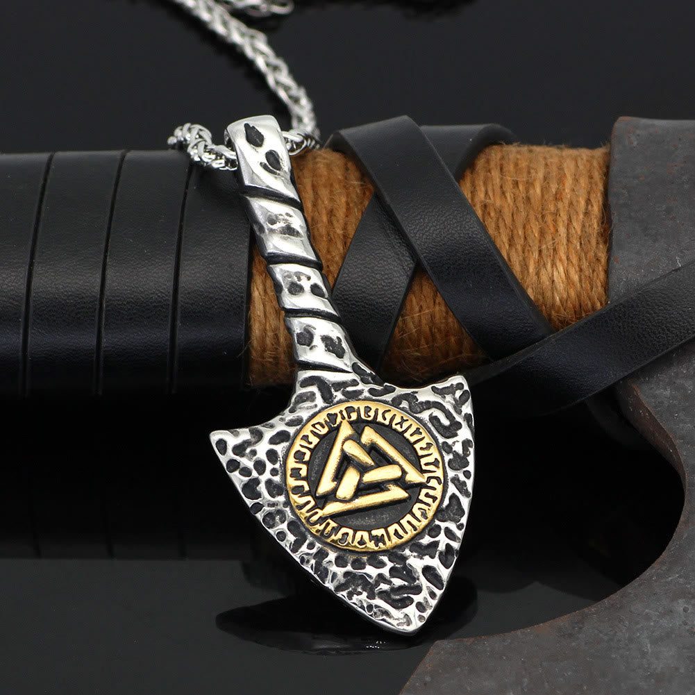 WorldNorse Norse Warrior Talisman With Odins Symbol Necklace - Valknut - image 0