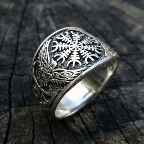 WorldNorse Stainless Steel Helm Of Awe Viking Ring - image 3