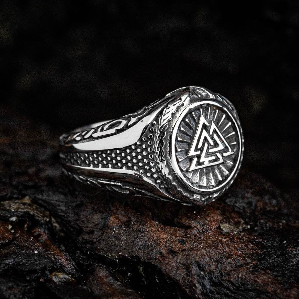 WorldNorse Valknut Celtic Knot Amulet Ring - AU Size Z (US 13) - image 0