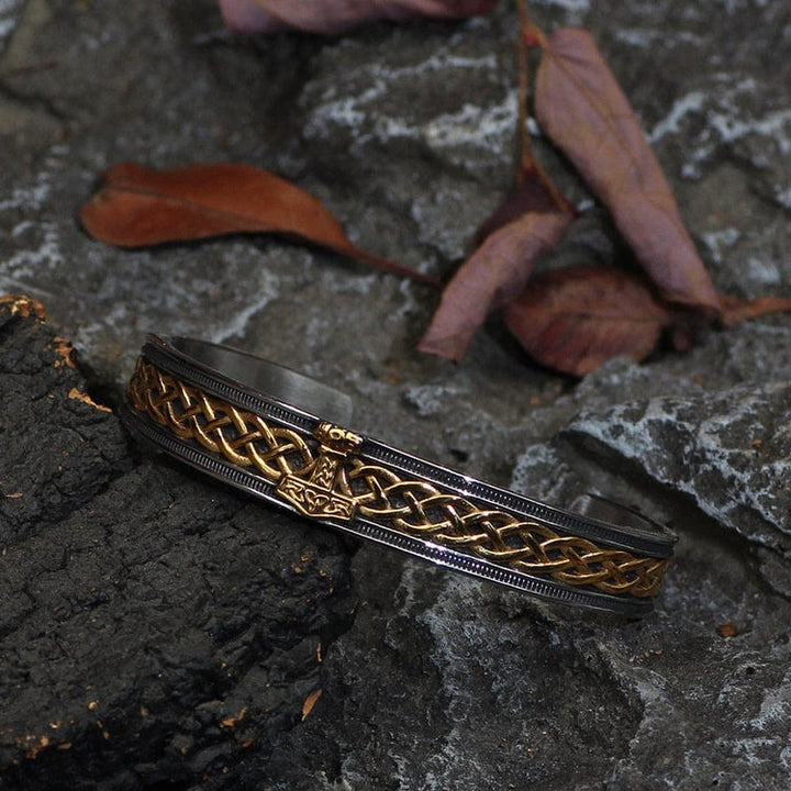 WorldNorse Stainless Steel Vikings Style Mjolnir Bracelet