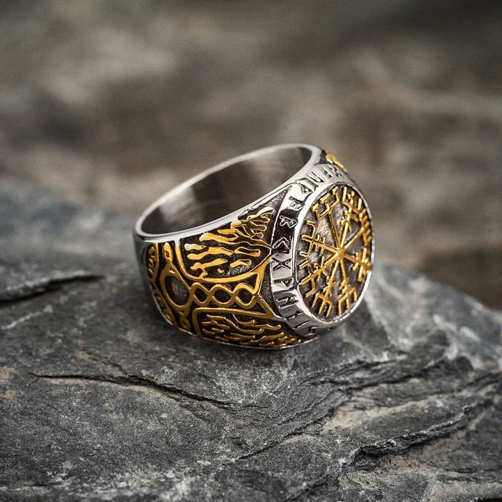 WorldNorse Nordic Vegvisir Compass Navigation Viking Ring - image 2