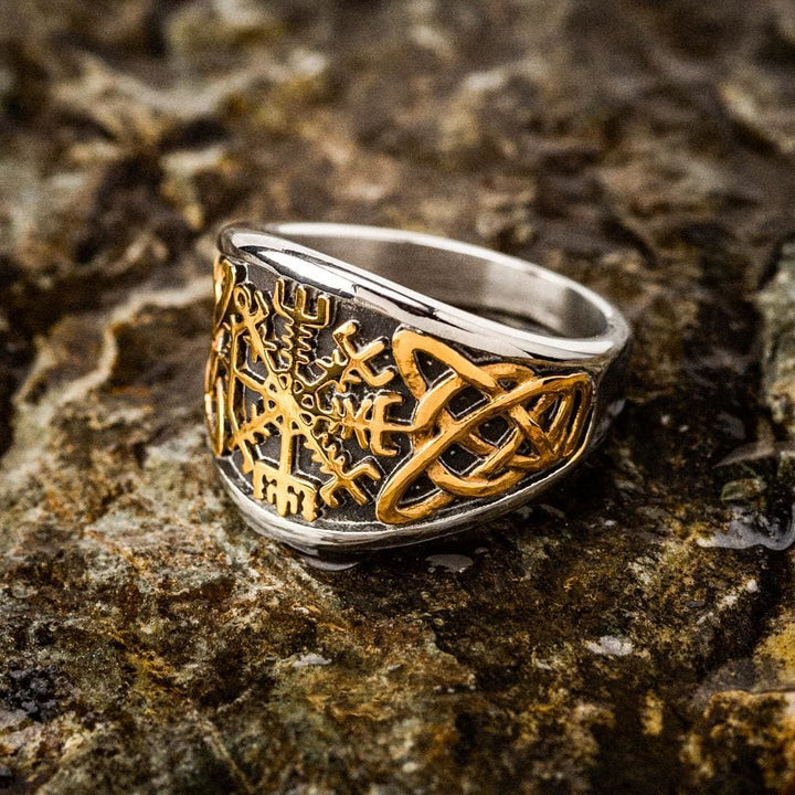 WorldNorse Punk Retro Vegvisir And Celtic Knot Ring - image 8