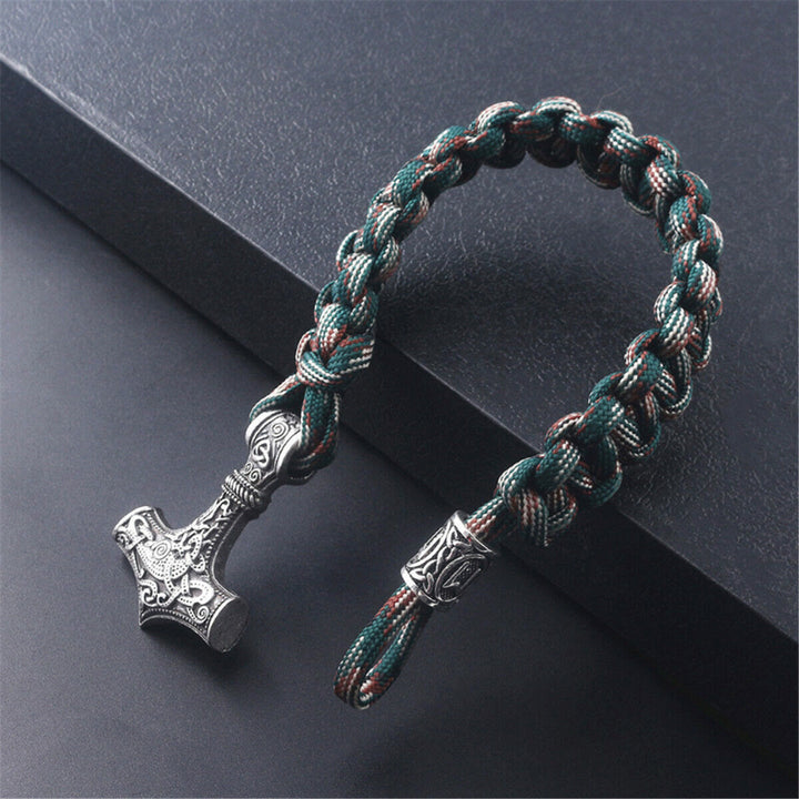 WorldNorse Thor's Hammer Braided Rope Viking Mjolnir Bracelet - image 7