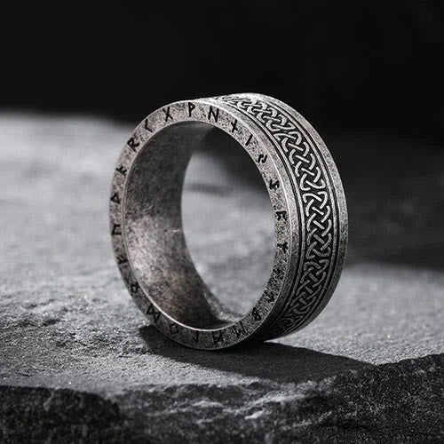 WorldNorse Odin Celtic Knot Rune Stainless Steel Ring - image 7