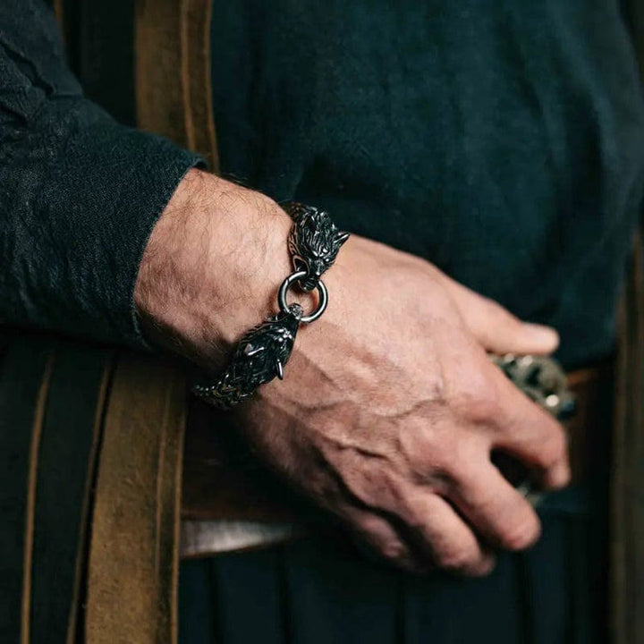 WorldNorse Wolf Head Viking Titanium Steel Strengthen Bracelet - image 19