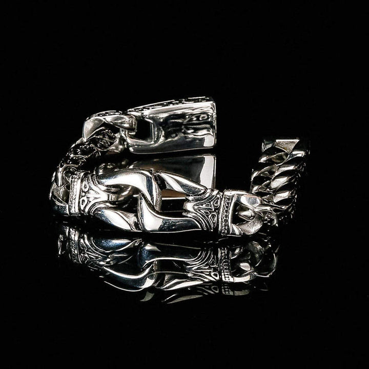 WorldNorse Retro Totem Celtic Knot Chunky Curb Link Bracelet - image 10