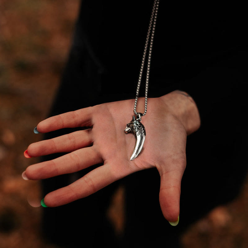 WorldNorse "Never Give Up" Wolf Necklace - image 3