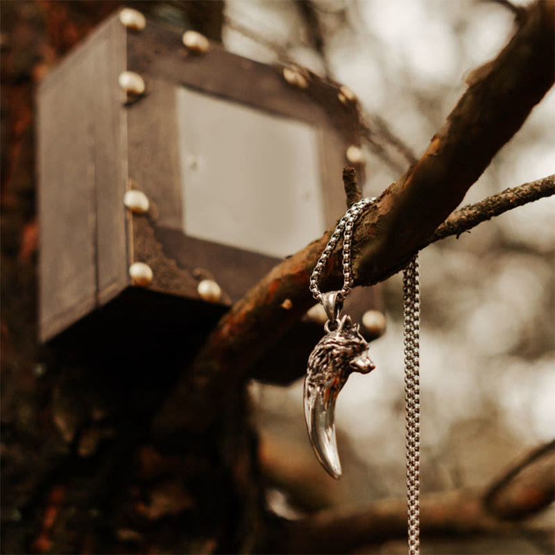 WorldNorse "Never Give Up" Wolf Necklace - image 2