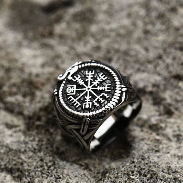 WorldNorse Vintage Runic Knot Symbol Amulet Ring  - image 1