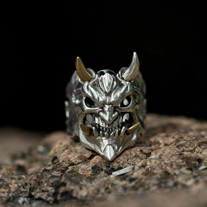 WorldNorse Demon Anger Gothic Biker Skeleton Ring